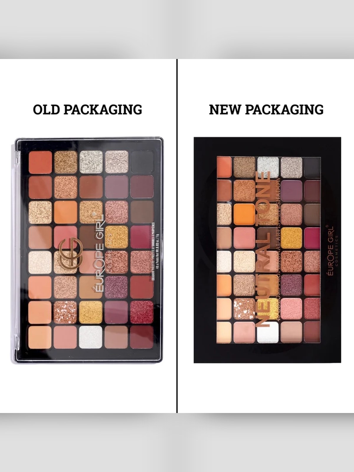 Europe Girl Cosmetcis Neutral Tone 40 Colors Proff Artist Shadow