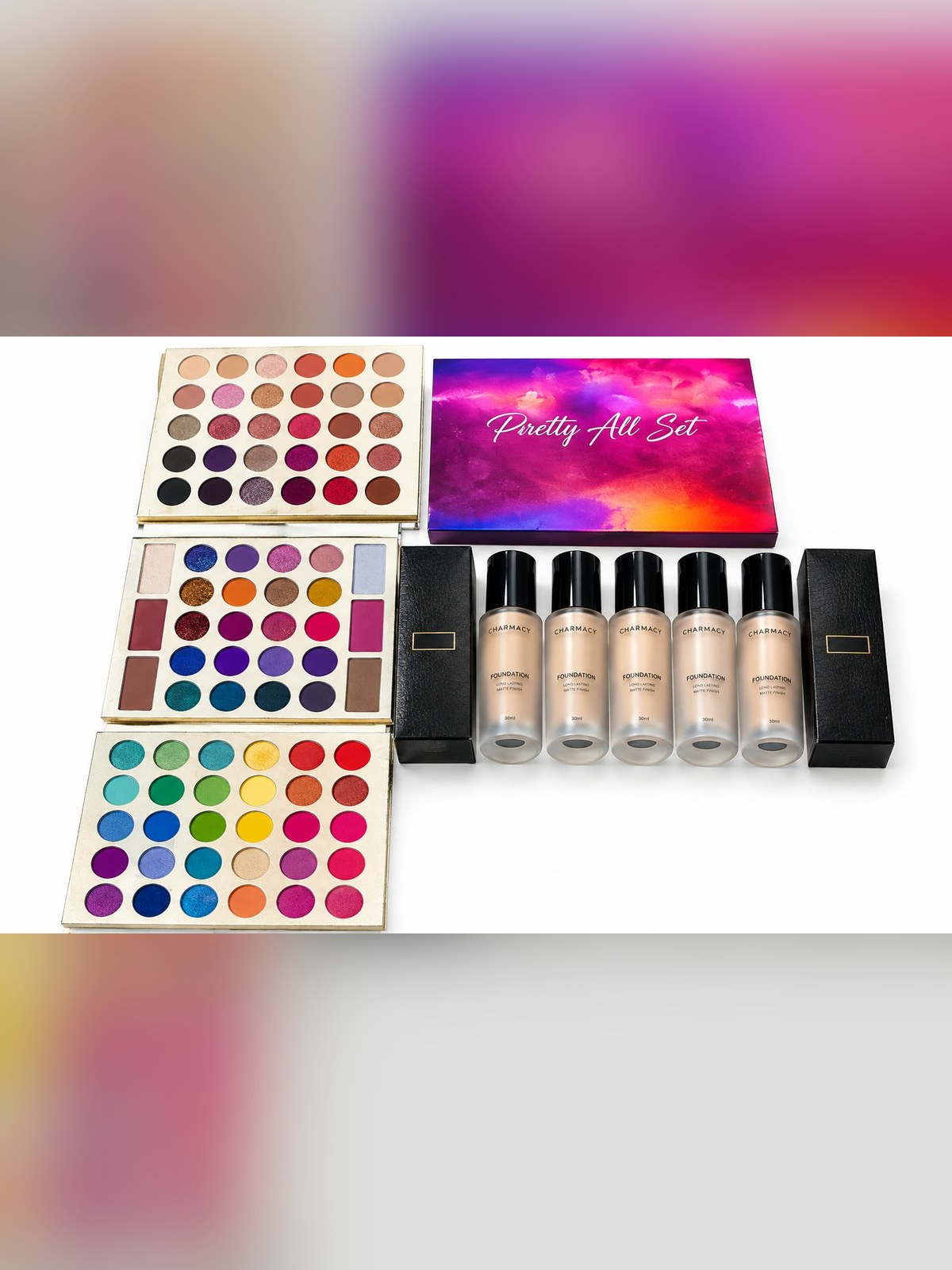 Eyeshadow Palette Trio & Foundation Set