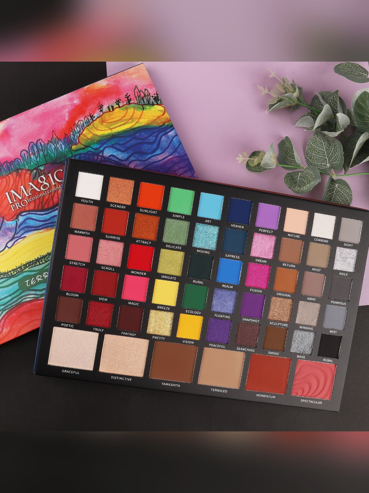 Imagic Proff Cosmetics Terrace Palette 56 Color Makeup Set - Eyeshadow
