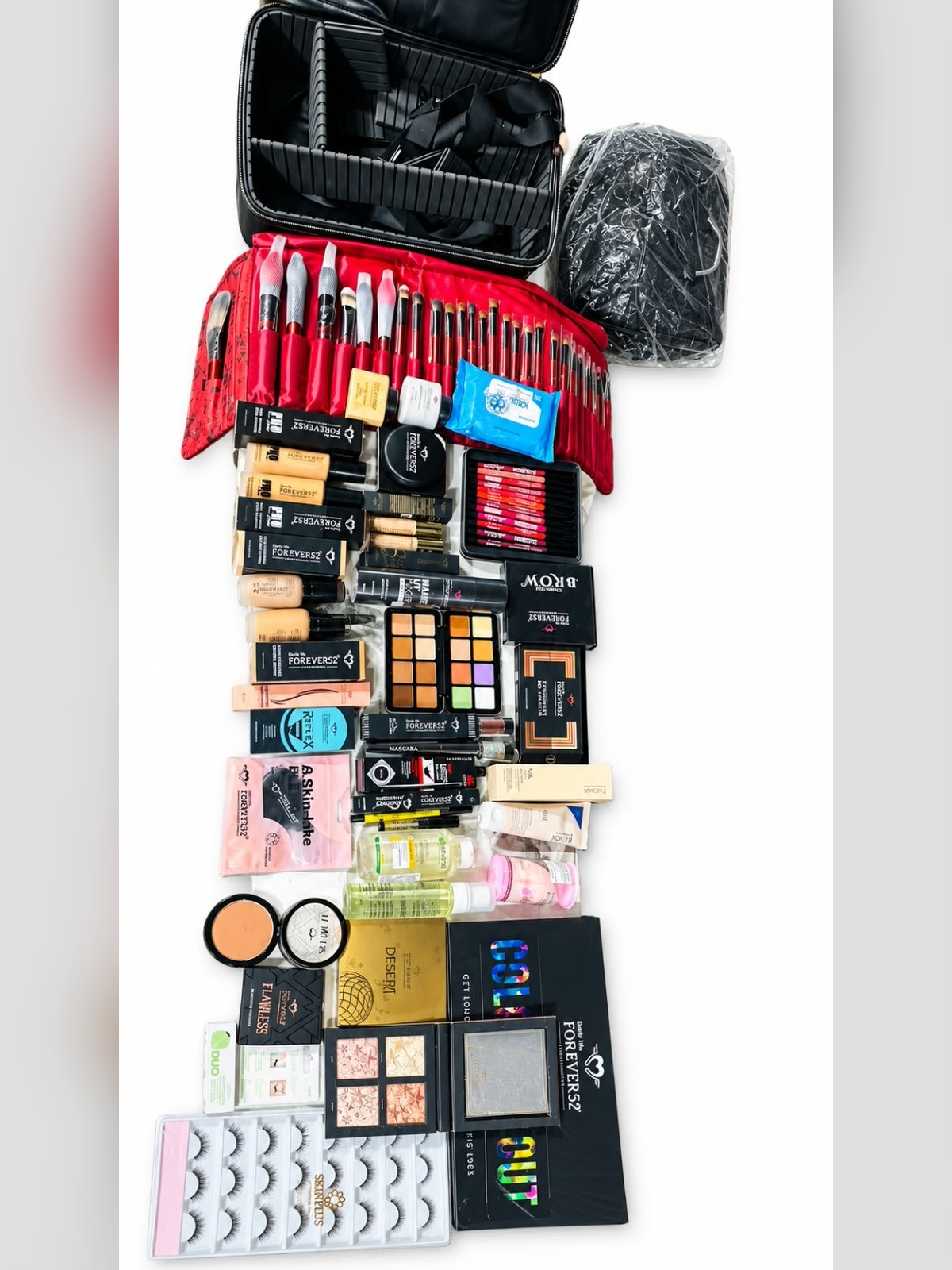 Makeup Artist Case & Brush Roll Set